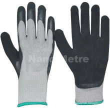 NMSAFETY winter use 7 gauge nappy acrylic liner coated black foam latex winter work gloves